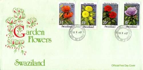 Swaziland - 1987 Garden Flowers FDC