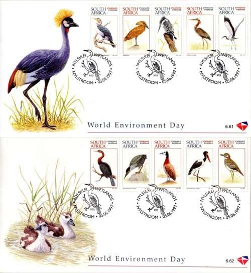 South Africa - 1997 Waterbirds FDC Set 6.61 + 6.62