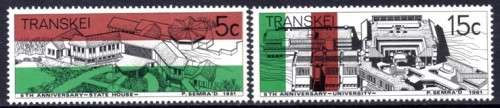 Transkei - 1981 5th Anniversary of Independence Set MNH SACC 97-98