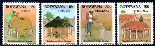 Botswana - 1989 Traditional Grain Storage Set MNH SG 669-672