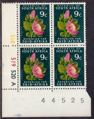 South Africa - 1972-1974 Definitive 9c Control Block Pane A MNH SACC 332
