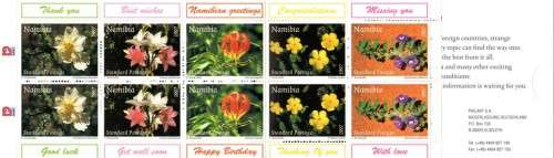 Namibia - 1997 Greetings Flowers Booklet SACC 192