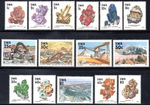 SWA - 1989 Minerals Set MNH SACC 534-549