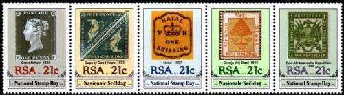 South Africa - 1990 Stamp Day Strip MNH SACC 722-726