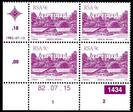 South Africa - 1982 Definitive Architecture 9c 1434 82.07.15 Control Block SACC 523
