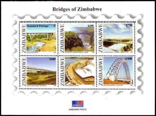 Zimbabwe - 2006 Bridges MS Double Perfs MNH SG 1202