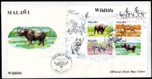 Malawi - 1991 Wildlife MS FDC SG 862