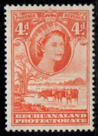 Bechuanaland Protectorate - 1958 QEII 4d MH SG 146b
