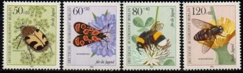 Germany Berlin - 1984 Youth Welfare Pollinating Insects Set MNH