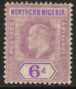 Northern Nigeria - 1905-1907 KEVII 6d MH SG 25