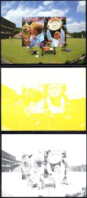 St Vincent - 1987 Wimbledon MS Part Set of Progressive Proofs MNH