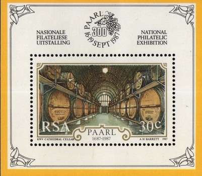 South Africa - 1987 300th Anniversary of Paarl Philatelic Foundation MS MNH SACC 632a