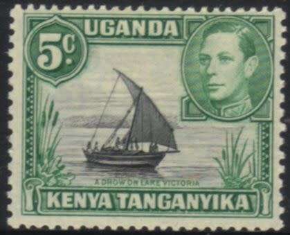 Kenya Uganda Tanganyika - 1938 KGVI 5c black and green MH SG 132