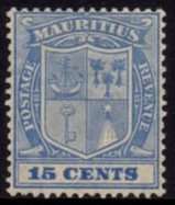 Mauritius - 1921-26 15c blue MH SG 219