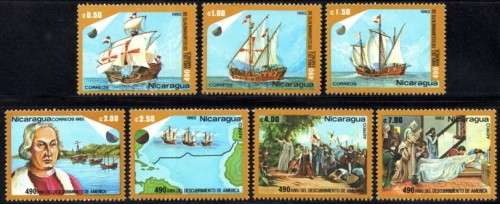 Nicaragua - 1982 490th Anniversary of Columbus Discovery of America Set MNH
