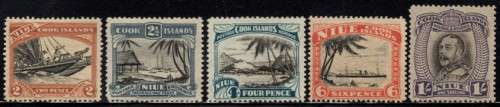Niue - 1932-36 Part Set High Values MH SG 64-68