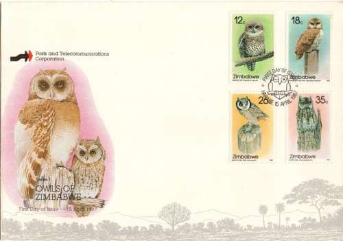 Zimbabwe - 1987 Owls FDC