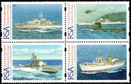 South Africa - 1997 75th Anniv of SA Navy Block MNH SACC 1008-1011