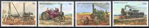 Zambia - 1983 Early Steam Engines Set MNH SG 375-378