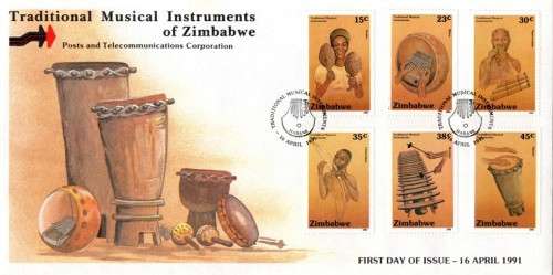Zimbabwe - 1991 Traditional Musical Instruments FDC SG 804-809