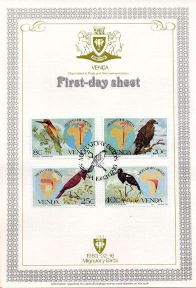 Venda - 1983 Migratory Birds (1st series) FDS 1.14.9