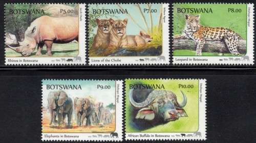 Botswana - 2018 Big Five Set MNH
