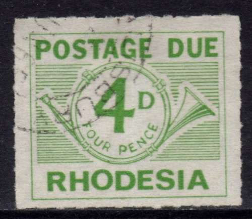 Rhodesia - 1965 Postage Due 4d Used SACC 3
