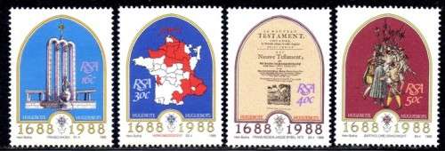 South Africa - 1988 300th Anniv of Arrival of French Huguenots Set MNH SACC 650-653