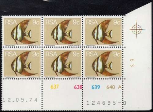 South Africa - 1974 2nd Definitive 9c Control Block (1974.09.12) Pane A MNH SACC 366