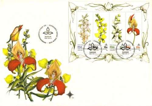 South Africa - 1981 Orchid Conference MS FDC S8