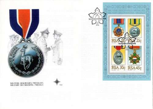 South Africa - 1984 Military Decorations MS FDC S12