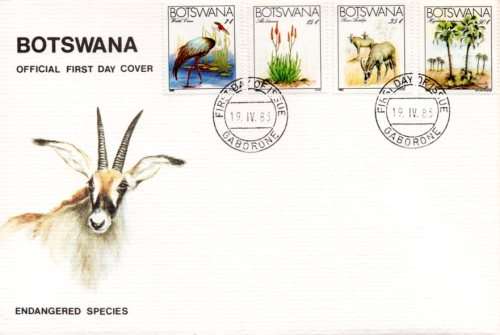 Botswana - 1983 Endangered Species FDC