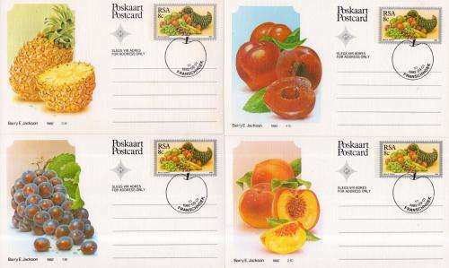 South Africa - 1982 Fruit 8c Postcard Set Cancelled