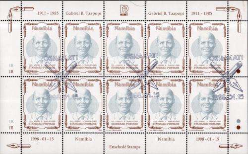 Namibia - 1998 Gabriel Taapopi Sheet 1B Used SACC 233