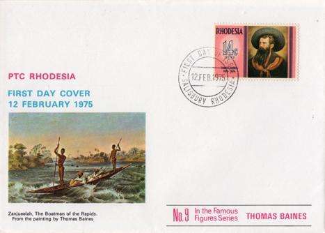 Rhodesia - 1975 Thomas Baines FDC SACC 276