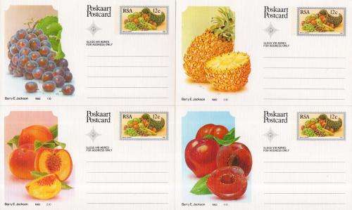 South Africa - 1985 Fruit 12c Postcard Set