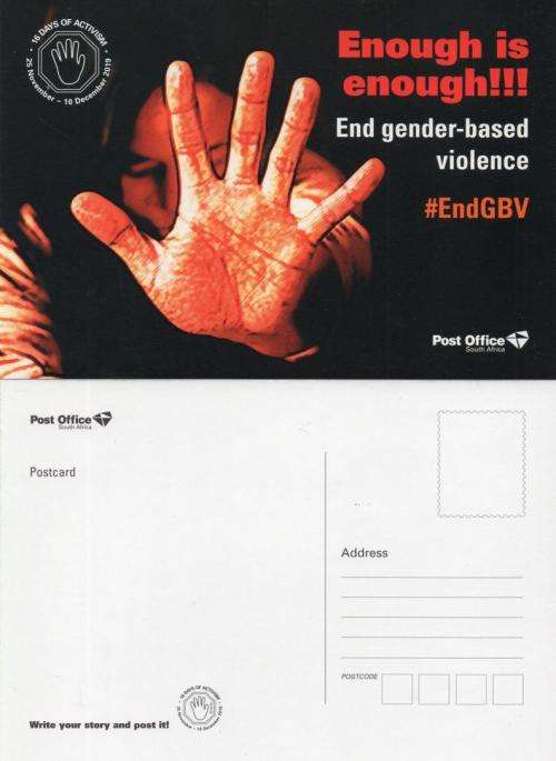 South Africa - 2019 End Gender-based Violence Postcard Mint