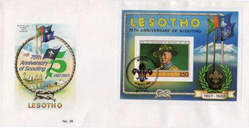 Lesotho - 1982 75th Anniversary of Boy Scouts FDC Set