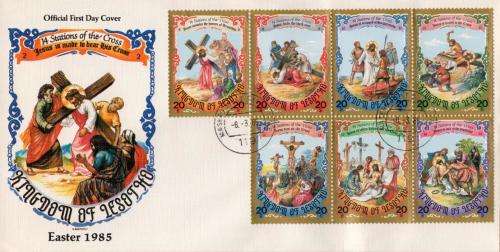 Lesotho - 1985 Easter FDC Set SG 620-634
