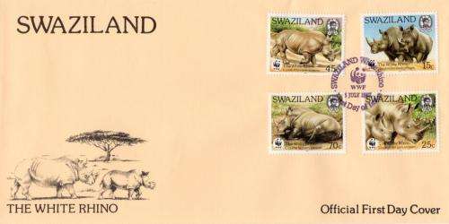 Swaziland - 1987 WWF White Rhino FDC