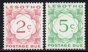Lesotho - 1976 Postage Due Set MNH SG D17-18
