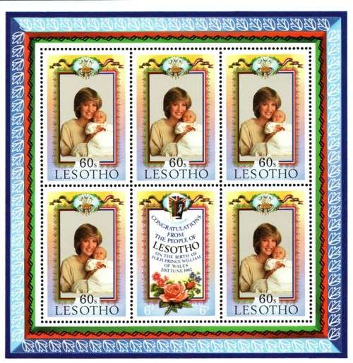Lesotho - 1982 Birth of Prince William Sheet MNH SG 521a