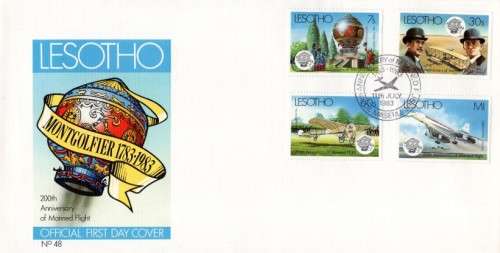 Lesotho - 1983 Bicentenary of Manned Flight FDC