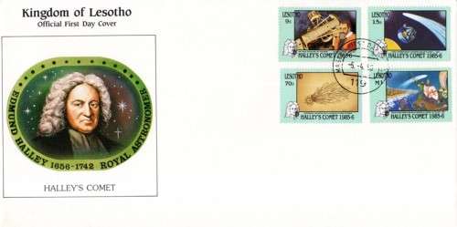 Lesotho - 1986 Halley's Comet FDC