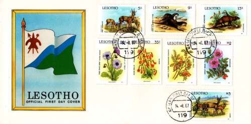 Lesotho - 1987 Flora and Fauna FDC