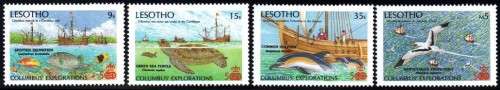 Lesotho - 1987 Columbus Explorations Set & MS MNH SG 781-785