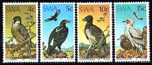 SWA - 1975 Birds of Prey Set MNH SACC 279-282