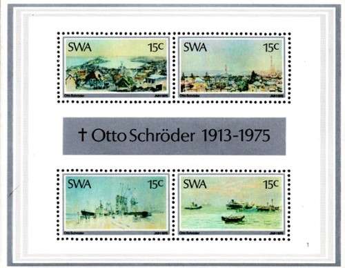 SWA - 1975 Paintings by Otto Schroder MS MNH SACC 290