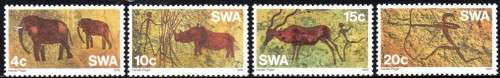 SWA - 1976 Twyfelfontein Rock Paintings Set MNH SACC 291-294