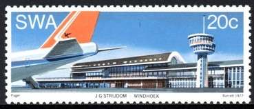 SWA - 1977 JG Strijdom Airport MNH SACC 314